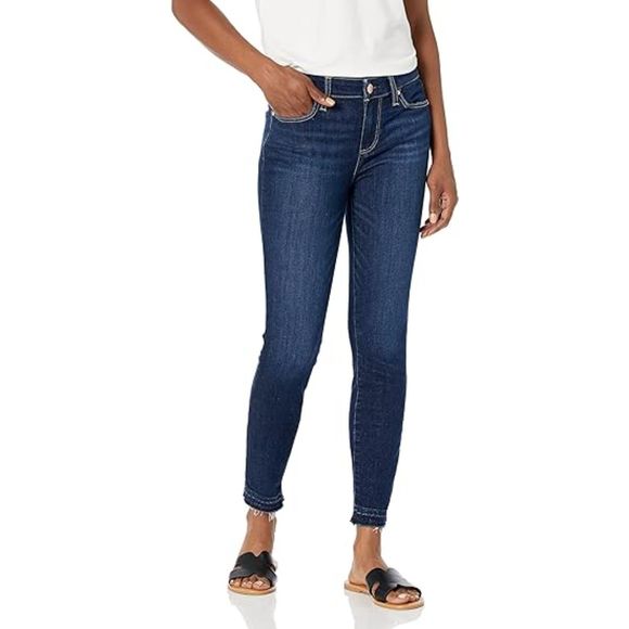 PAIGE Verdugo Ankle Jeans Women's Size 29 Denim Raw Hem Mid Rise Stretch Skinny - Picture 1 of 11